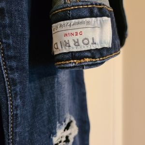 Torrid Distressed Skinny Jean Dark Wash 18XT